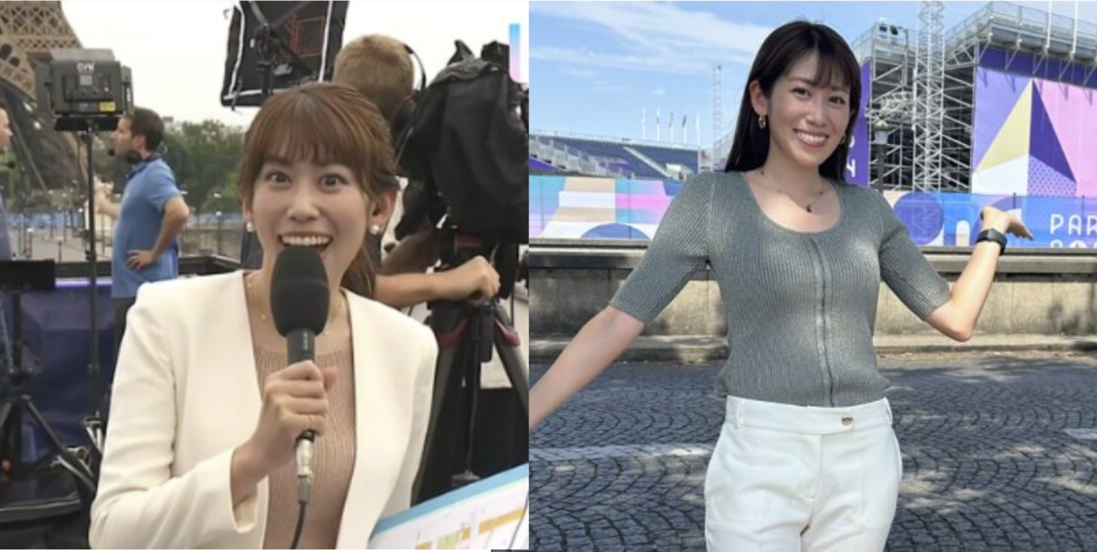 【パリ五輪 画像】中川安奈アナが服着てないと話題！中継シーンを紹介